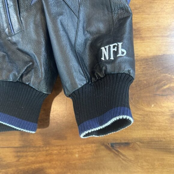 Cowboys Blue/Black Genuine Leather Inner Pockets Jacket L - Picture 2 of 9